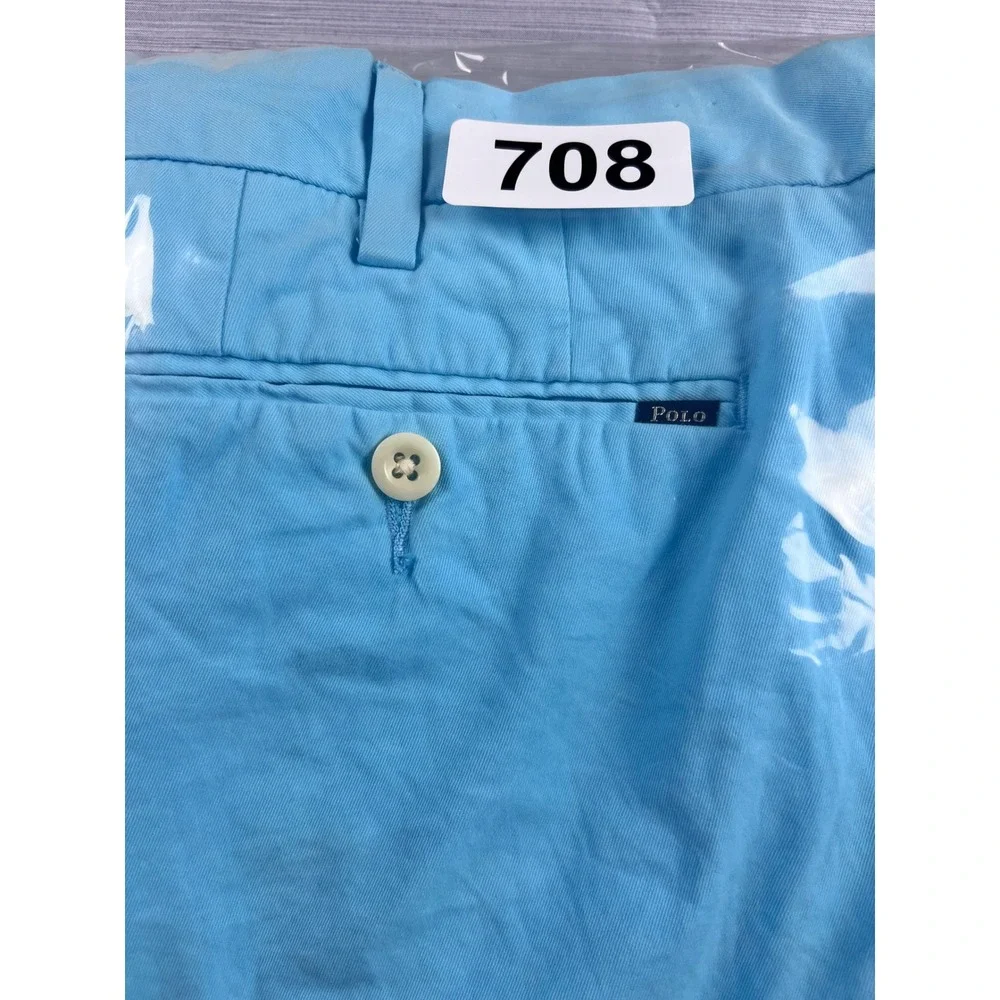 Polo Ralph Lauren Mens Classic Fit Chino Shorts 40 SkyBlue Cotton Twill 9 Inseam